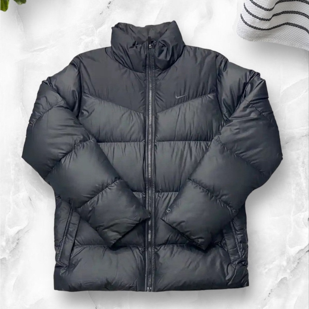 Vintage Y2k Nike Nylon Drill Puffer Down Jacket
